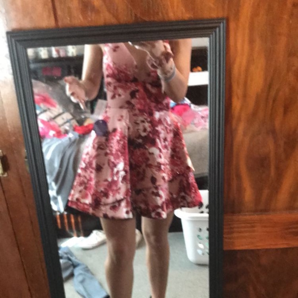 pink skater dress